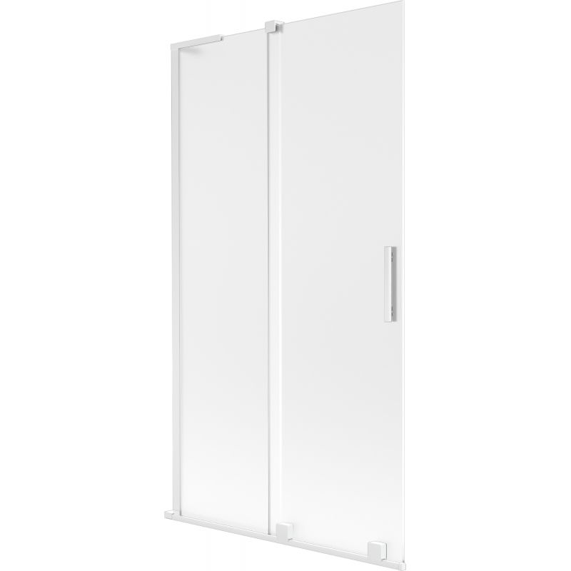 Mexen Velar L параван за вана двукрилен плъзгащ се 100 x 150 см, скреж, бял - 896-100-003-31-20
