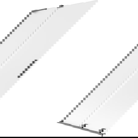 Mexen Velar L двукрилен разтегателен параван за баня 100 x 150 см, матиран, четкано сиво - 896-100-003-31-66