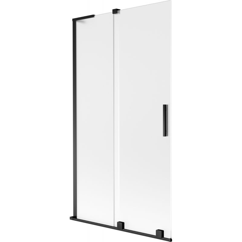 Mexen Velar L параван за вана двукрилен плъзгащ се 100 x 150 cm, матиран, черен - 896-100-003-31-70