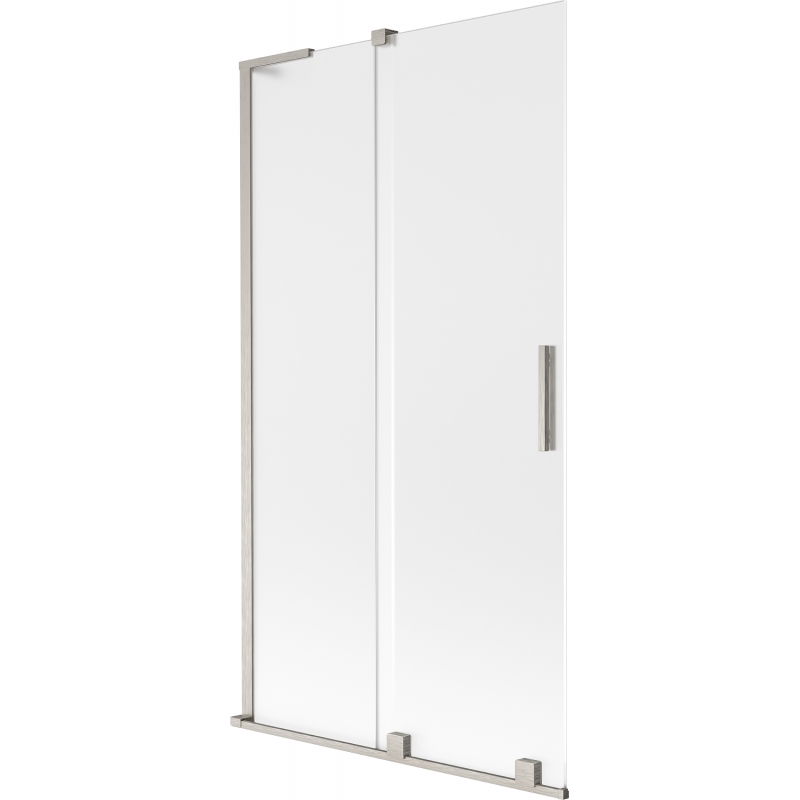 Mexen Velar L параван за вана 2-крила раздвижни 100 x 150 см, матиран, четкан никел - 896-100-003-31-97