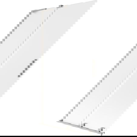 Mexen Velar L параван за вана 2-крила раздвижни 100 x 150 см, матиран, четкан никел - 896-100-003-31-97