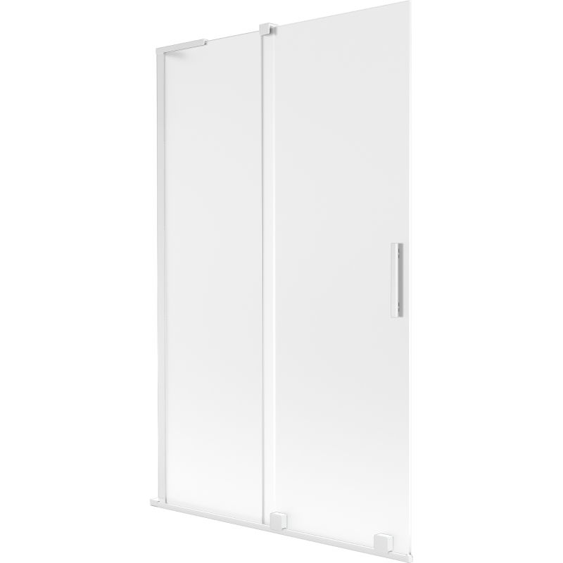 Mexen Velar L параван за вана, плъзгащ се, 2-крил, 110 x 150 cm, матирано стъкло, бял - 896-110-003-31-20