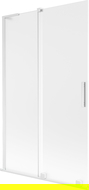 Mexen Velar L параван за вана плъзгаща се 2-крилна 110 x 150 см, мат, бял - 896-110-003-31-20