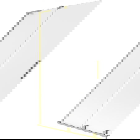 Mexen Velar L параван за вана с 2 плъзгащи се крила 110 x 150 см, скреж, изчеткано злато - 896-110-003-31-55