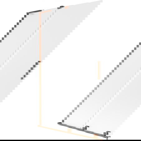 Mexen Velar L параван за вана с две крило плъзгащ се 110 x 150 см, матово, розово злато - 896-110-003-31-60