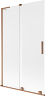 Mexen Velar L баня тип параван с 2 плъзгащи крила 110 x 150 см, матирано стъкло, матирана мед - 896-110-003-31-65