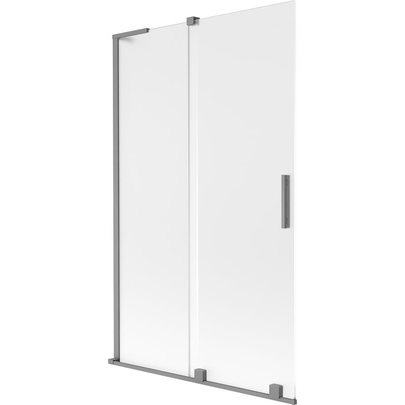 Mexen Velar L вана параван с 2 сгъваеми крила, плъзгащ се 110 x 150 см, матов, оръжеен метал - 896-110-003-31-95