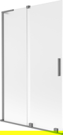 Mexen Velar L вана параван с 2 сгъваеми крила, плъзгащ се 110 x 150 см, матов, оръжеен метал - 896-110-003-31-95