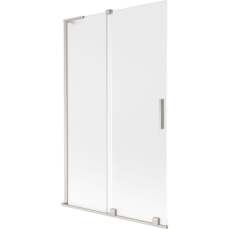Mexen Velar L вана параван двукрилен плъзгащ 110 x 150 см, матирано, четкан никел - 896-110-003-31-97