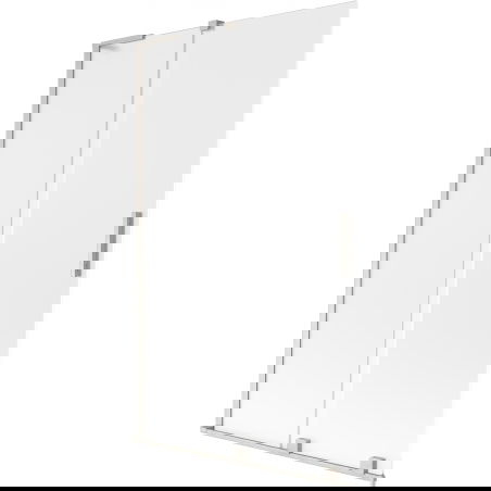 Mexen Velar L вана параван двукрилен плъзгащ 110 x 150 см, матирано, четкан никел - 896-110-003-31-97