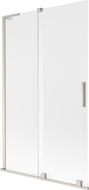 Mexen Velar L вана параван двукрилен плъзгащ 110 x 150 см, матирано, четкан никел - 896-110-003-31-97