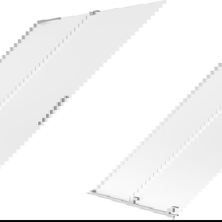 Mexen Velar L сгъваем параван за вана с 2 крила, плъзгащ се 120 x 150 см, мраз, хром - 896-120-003-31-01