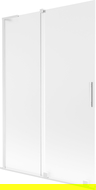 Mexen Velar L вана параван с 2 плъзгащи се крила 120 x 150 см, матиран, бял - 896-120-003-31-20