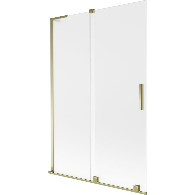 Mexen Velar L преграда за вана, плъзгаща се, 2-крила, 120 x 150 см, матирано, златно - 896-120-003-31-50