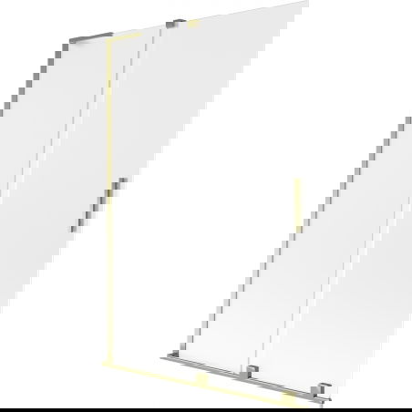 Mexen Velar L преграда за вана, плъзгаща се, 2-крила, 120 x 150 см, матирано, златно - 896-120-003-31-50