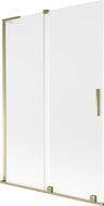 Mexen Velar L преграда за вана, плъзгаща се, 2-крила, 120 x 150 см, матирано, златно - 896-120-003-31-50