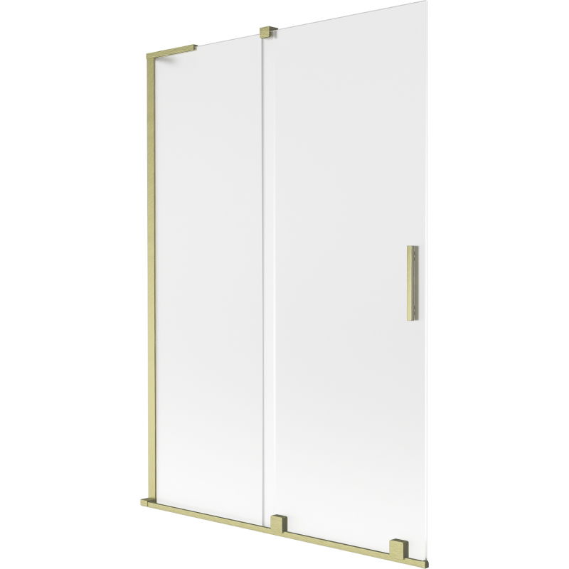 Mexen Velar L вана параван 2-крилен плъзгащ се 120 x 150 см, матирано стъкло, златисто четкано - 896-120-003-31-55
