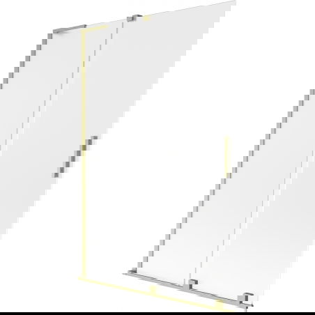 Mexen Velar L вана параван 2-крилен плъзгащ се 120 x 150 см, матирано стъкло, златисто четкано - 896-120-003-31-55