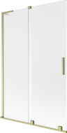 Mexen Velar L вана параван 2-крилен плъзгащ се 120 x 150 см, матирано стъкло, златисто четкано - 896-120-003-31-55