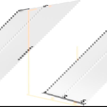 Mexen Velar L параван за вана, 2-крилен плъзгащ се 120 x 150 см, матов, четкана мед - 896-120-003-31-65