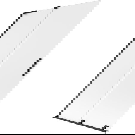 Mexen Velar L 2-крилен плъзгащ се вана параван 120 x 150 см, матиран, черен - 896-120-003-31-70