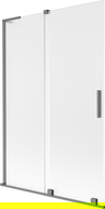 Mexen Velar L параван за вана с две плъзгащи се крила 120 x 150 cm, матирано, метален цвят - 896-120-003-31-95