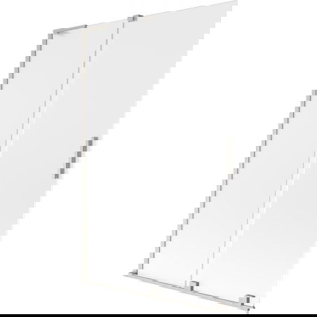 Mexen Velar L параван за вана, двукрилен плъзгащ се 120 x 150 см, матиран, четкан никел - 896-120-003-31-97