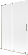 Mexen Velar L параван за вана, двукрилен плъзгащ се 120 x 150 см, матиран, четкан никел - 896-120-003-31-97