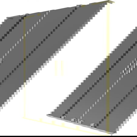 Mexen Velar L Duo вана панел 2-крила плъзгащи се 150 x 150 см, графит, златен - 896-150-003-42-50