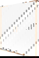 Mexen Velar L Duo сгъваем екран за вана, двукрилен плъзгащ се, 150 x 150 см, матирано стъкло, четкана мед - 896-150-003-32-65