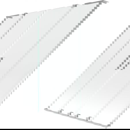 Mexen Velar L Duo параван за вана, 2 крила, плъзгащ се, 150 x 150 cm, прозрачен, хром - 896-150-003-02-01