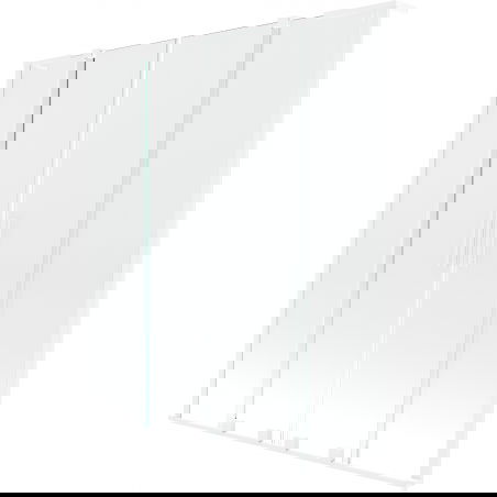 Mexen Velar L Duo сгъваем параван за вана 2-крилен плъзгащ се 150 x 150 см, прозрачен, бял - 896-150-003-02-20