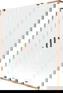 Mexen Velar L Дует параван за вана, двукрилен плъзгащ се 150 х 150 см, прозрачен, четкана мед - 896-150-003-02-65