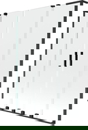 Mexen Velar L Duo преграда за вана 2-крилна плъзгаща се 150 x 150 см, прозрачна, черна - 896-150-003-02-70