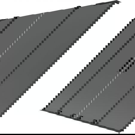 Mexen Velar L Duo двукрилен плъзгащ се вана екран 200 x 150 см, графит, черен - 896-200-003-42-70