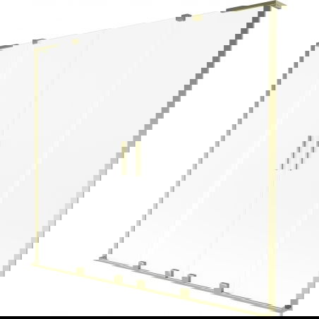 Mexen Velar L Duo параван за вана 2-крилен плъзгащ се 180 x 150 см, скреж, златен - 896-180-003-32-50