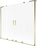 Mexen Velar L Duo параван за вана 2-крилен плъзгащ се 180 x 150 см, скреж, златен - 896-180-003-32-50
