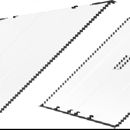 Mexen Velar L Duo двукрила плъзгаща се вана 180 x 150 cm, матирано, черно - 896-180-003-32-70