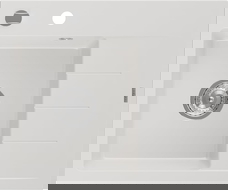 Mexen Ben гранитна мивка с една камера и отцедник, лява 600 x 500 мм, бяла,