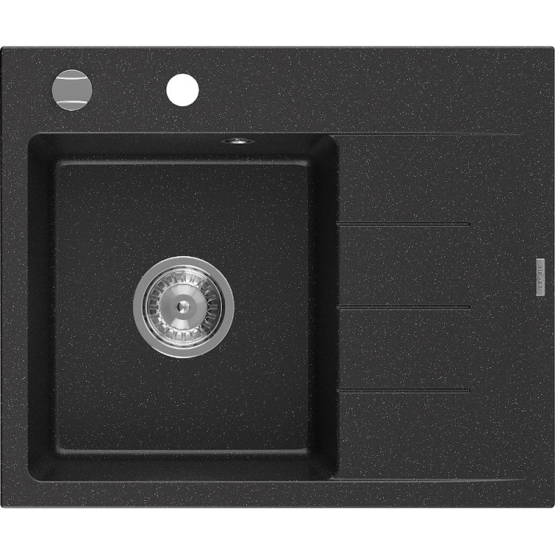 Mexen Ben гранитна мивка с 1 отделение и отцедник, лява 600 x 500 мм,
