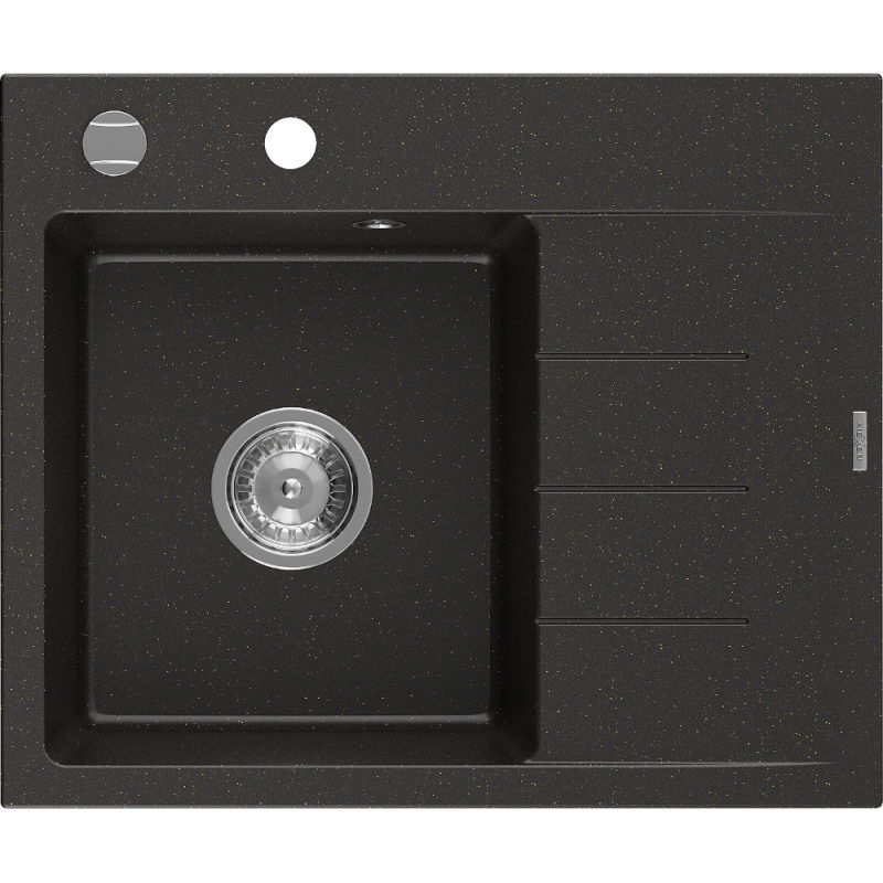 Mexen Ben гранитна мивка с 1 отделение и отцедник, лява 600 x 500 мм,