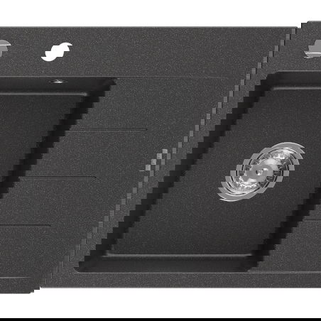 Mexen Ben гранитна мивка за кухня с 1 камера и отцедник, лява 600 x 500 мм, черна