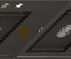 Mexen Ben гранитна мивка с 1 отделение и отцедник, лява, 600 x 500 mm,