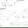 Mexen Ben гранитна мивка с една камера и отцедник лява 600 x 500 мм, черна с точици, златен сифон - 6522605000-76-G
