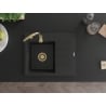 Mexen Ben гранитна мивка с 1 отделение и отцедник, лява 600 x 500 мм, черна,