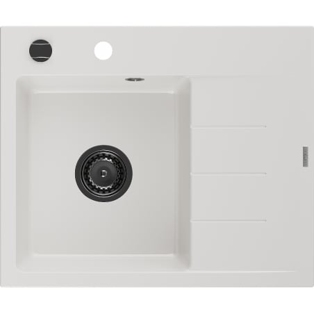 Mexen Ben гранитна мивка с 1 отделение и изтичник, лява, 600 x 500 мм, бяла,