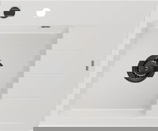 Mexen Ben гранитна мивка с 1 отделение и изтичник, лява, 600 x 500 мм, бяла,