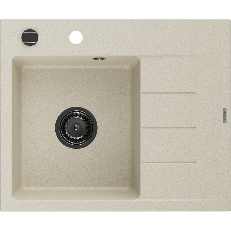 Mexen Ben гранитна кухненска мивка с 1 отделение с отцедник, лява 600 x 500 mm,