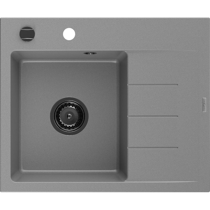 Mexen Ben гранитна кухненска мивка с 1 корито с отцедник, лява 600 x 500 мм,