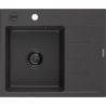Mexen Ben гранитна мивка с 1 отделение и отцеждач, лява 600 x 500 мм, черно